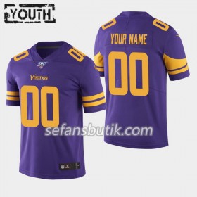 Minnesota Vikings Tröjor Custom Nike Lila 100th - Barn